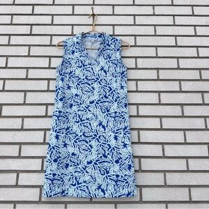 La Mer Luxe Blue Coral Reef Sleeveless Shift Dress XS Resort